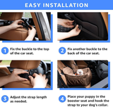Dog Car Seat for Small Dogs, Washable Pet Booster Car Seats with Clip-On Safty Leash, Comfy Deluxe Plush Carseat with Storage Pockets, Puppy Travel Carrier Bed for Dogs Under 25 lbs