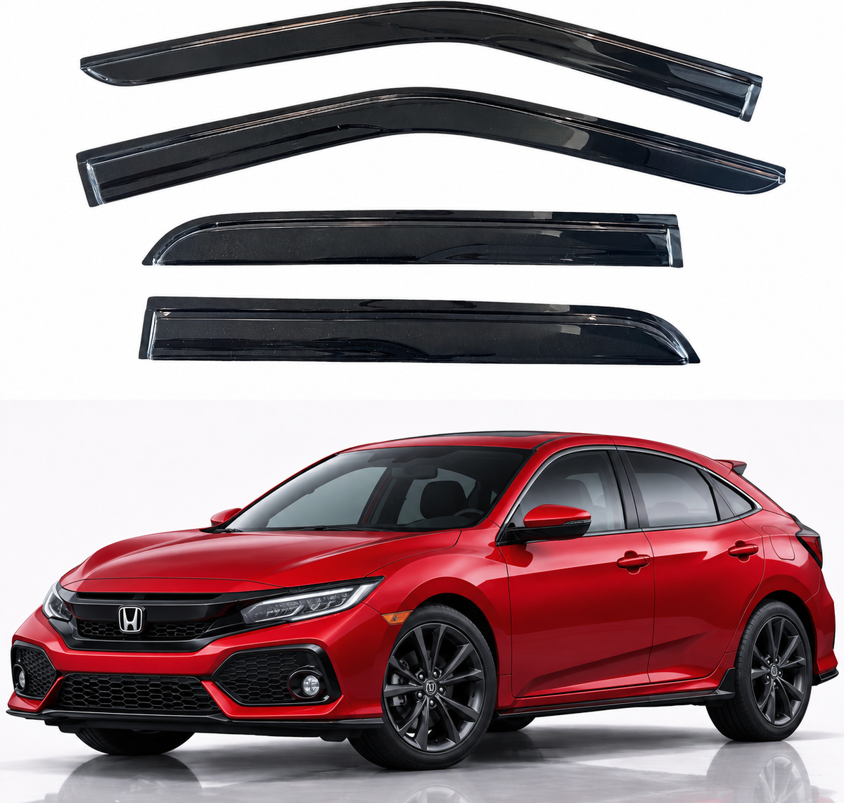 Honda Civic Rain Guards | Window Visors | HKZAuto