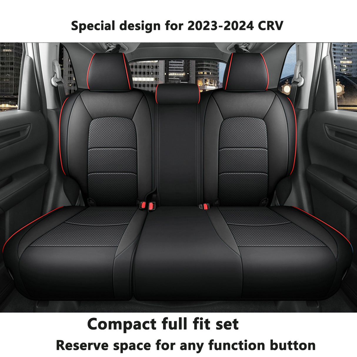 Fit Honda CRV Custom Fit Car Seat Cover Full Set - Leatherette