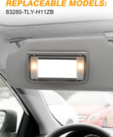 Driver Side Sun Visor Fits for Honda CRV 2017 2020 2021 2022 Replace 83280-TLY-H11ZB Car Sun Visor Replacement with Vanity Light/with Makeup Mirror