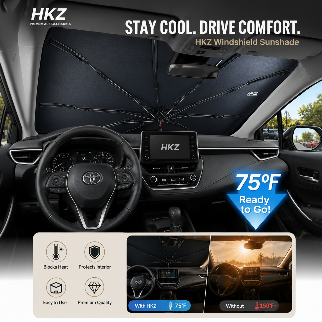 Toyota Corolla Windshield Sun Shade | Custom-Fit | HKZAuto