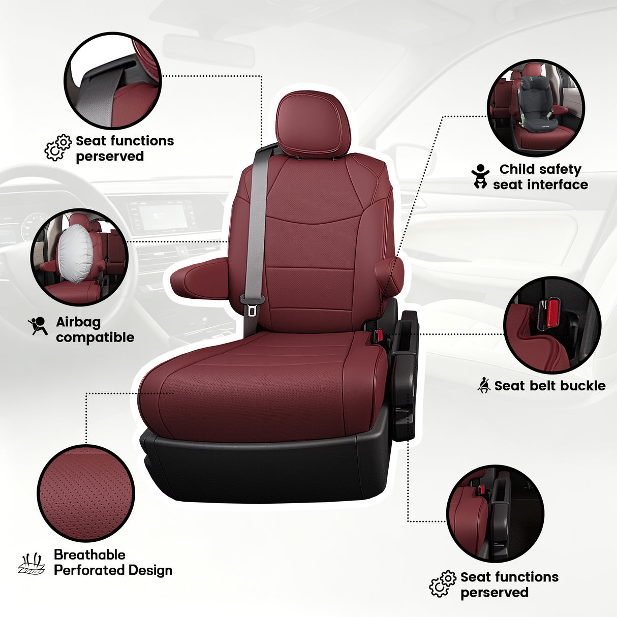 Toyota Sienna Seat Covers | Custom-Fit | HKZAuto