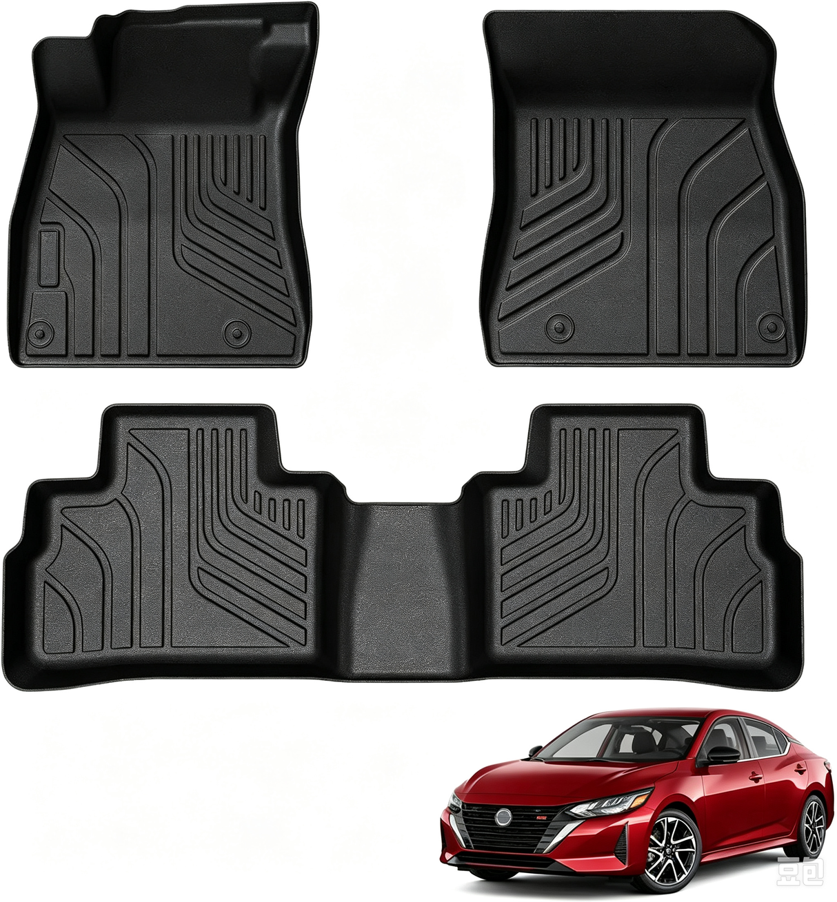 Nissan Sentra (2020-2025)Custom-Fit TPE All-Weather Floor Mats | HKZ Auto