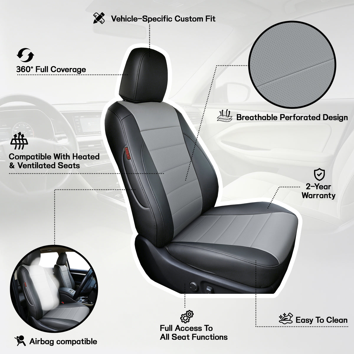 Toyota Highlander Seat Covers | Custom-Fit | HKZAuto