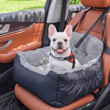 Dog Car Seat for Small Dogs, Washable Pet Booster Car Seats with Clip-On Safty Leash, Comfy Deluxe Plush Carseat with Storage Pockets, Puppy Travel Carrier Bed for Dogs Under 25 lbs