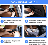 Dog Car Seat for Small Dogs, Washable Pet Booster Car Seats with Clip-On Safty Leash, Comfy Deluxe Plush Carseat with Storage Pockets, Puppy Travel Carrier Bed for Dogs Under 25 lbs
