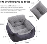 Dog Car Seat for Small Dogs, Washable Pet Booster Car Seats with Clip-On Safty Leash, Comfy Deluxe Plush Carseat with Storage Pockets, Puppy Travel Carrier Bed for Dogs Under 25 lbs