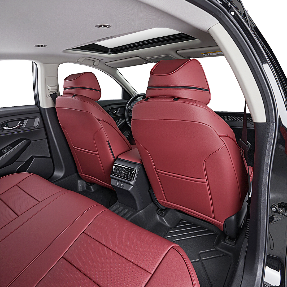 Custom leather seat covers for Honda Accord car interior