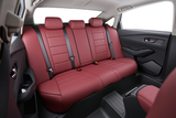 Red leather seat covers for Honda Accord rear seats custom fit car interior