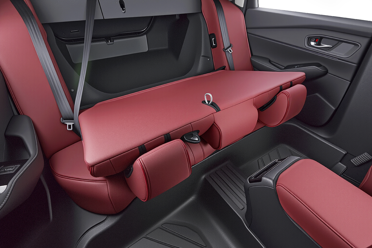 Red leather seat covers for Honda Accord rear seats custom fit car interior