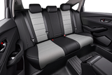 Black and gray leather seat covers for Honda Accord custom fit car interior