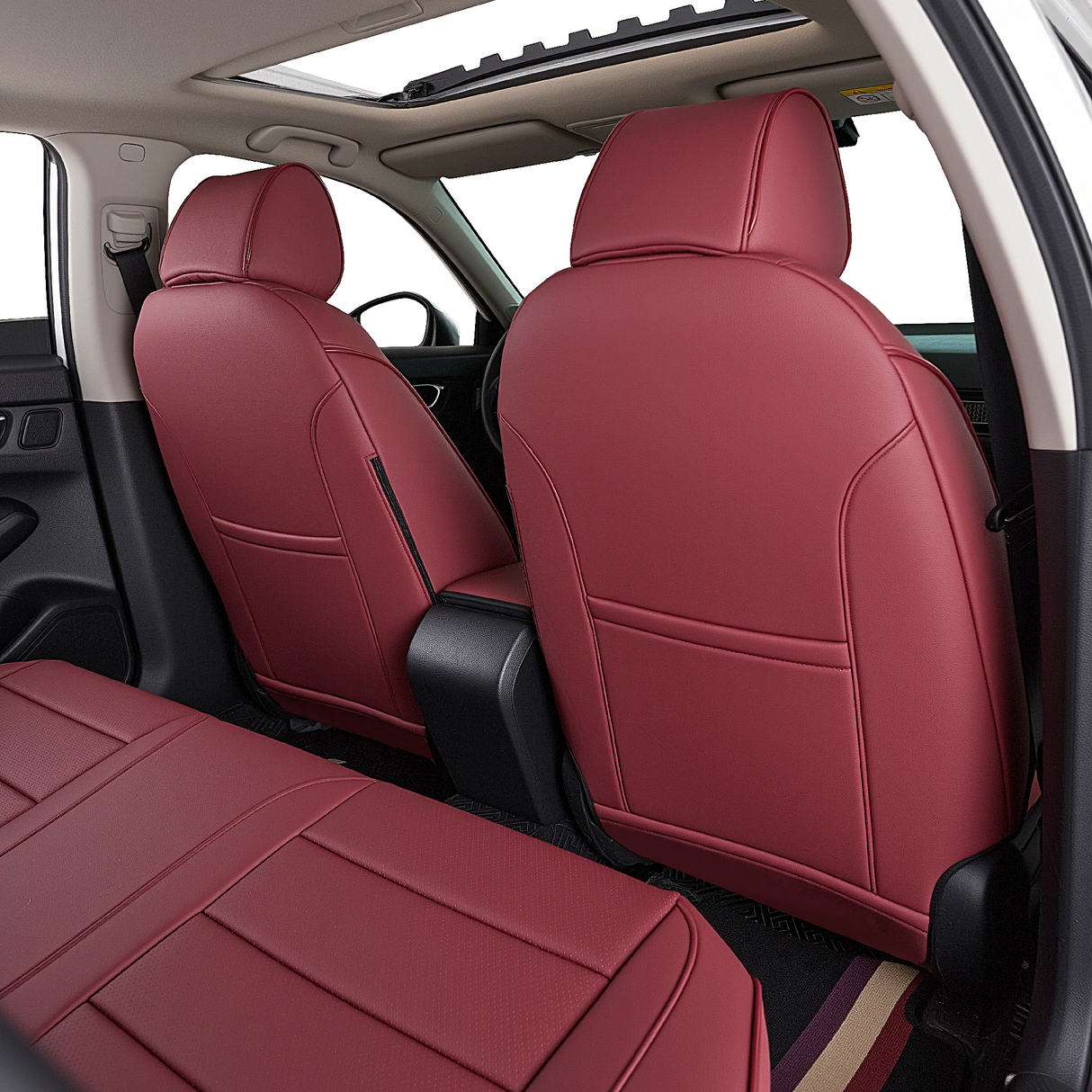 HKZ Honda Civic leather car seat covers custom fit interior