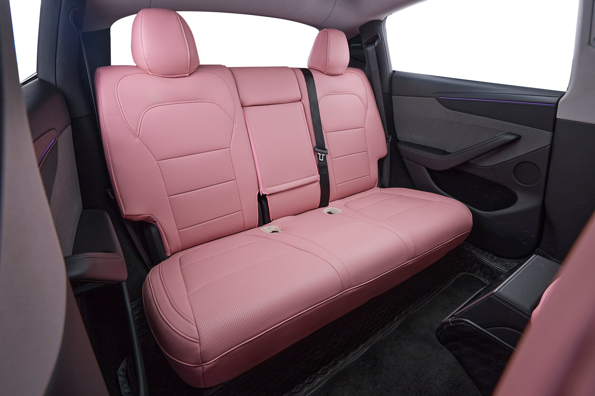 Tesla Model 3 Model Y leather car seat covers custom fit interior upgrade