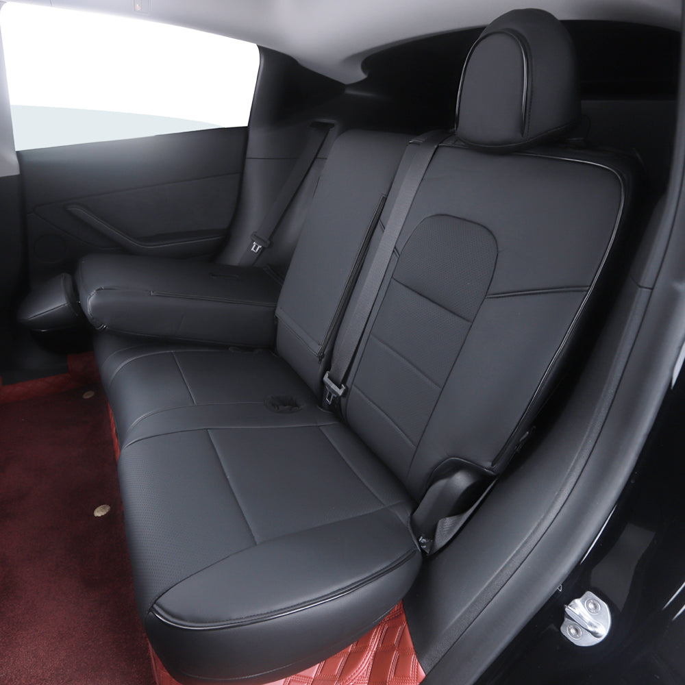 Tesla Model 3 Model Y leather car seat covers custom fit interior upgrade