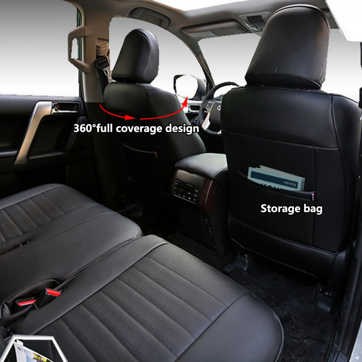 HKZ Toyota 4Runner leather car seat covers with custom fit OEM style design