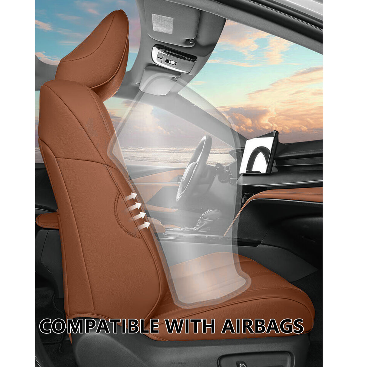 HKZ Toyota Camry leather car seat covers custom fit interior