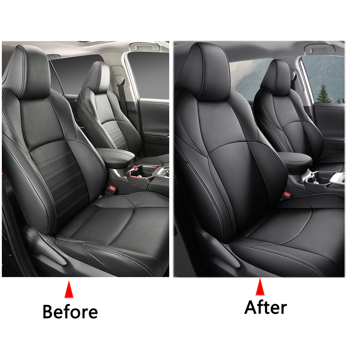 Toyota CHR leather seat covers custom fit by HKZAuto