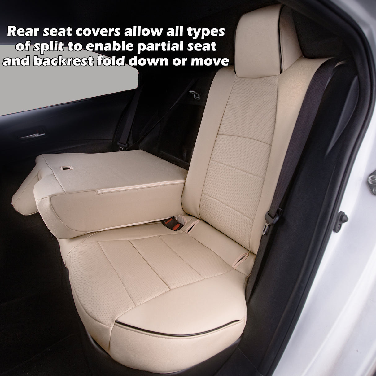 Toyota Corolla Cross custom fit leather seat covers with premium car interior design