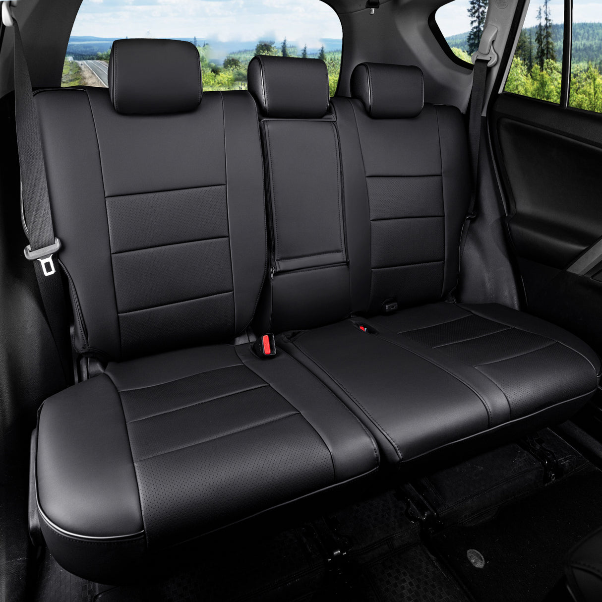 Toyota Corolla Cross custom fit leather seat covers with premium car interior design