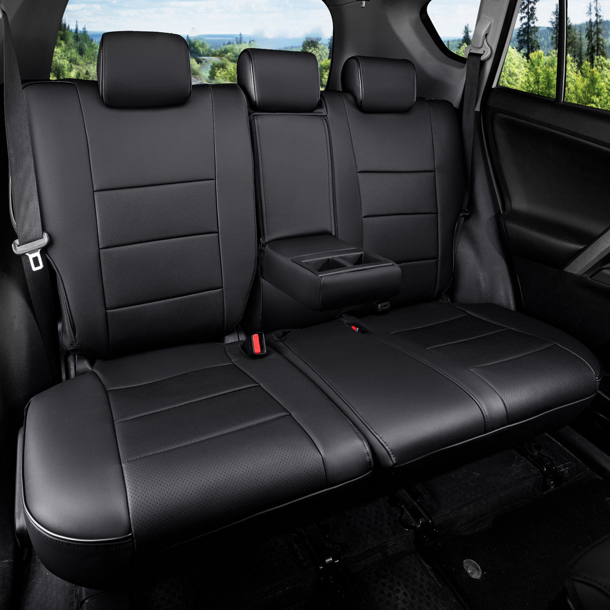 Toyota Corolla Cross custom fit leather seat covers with premium car interior design