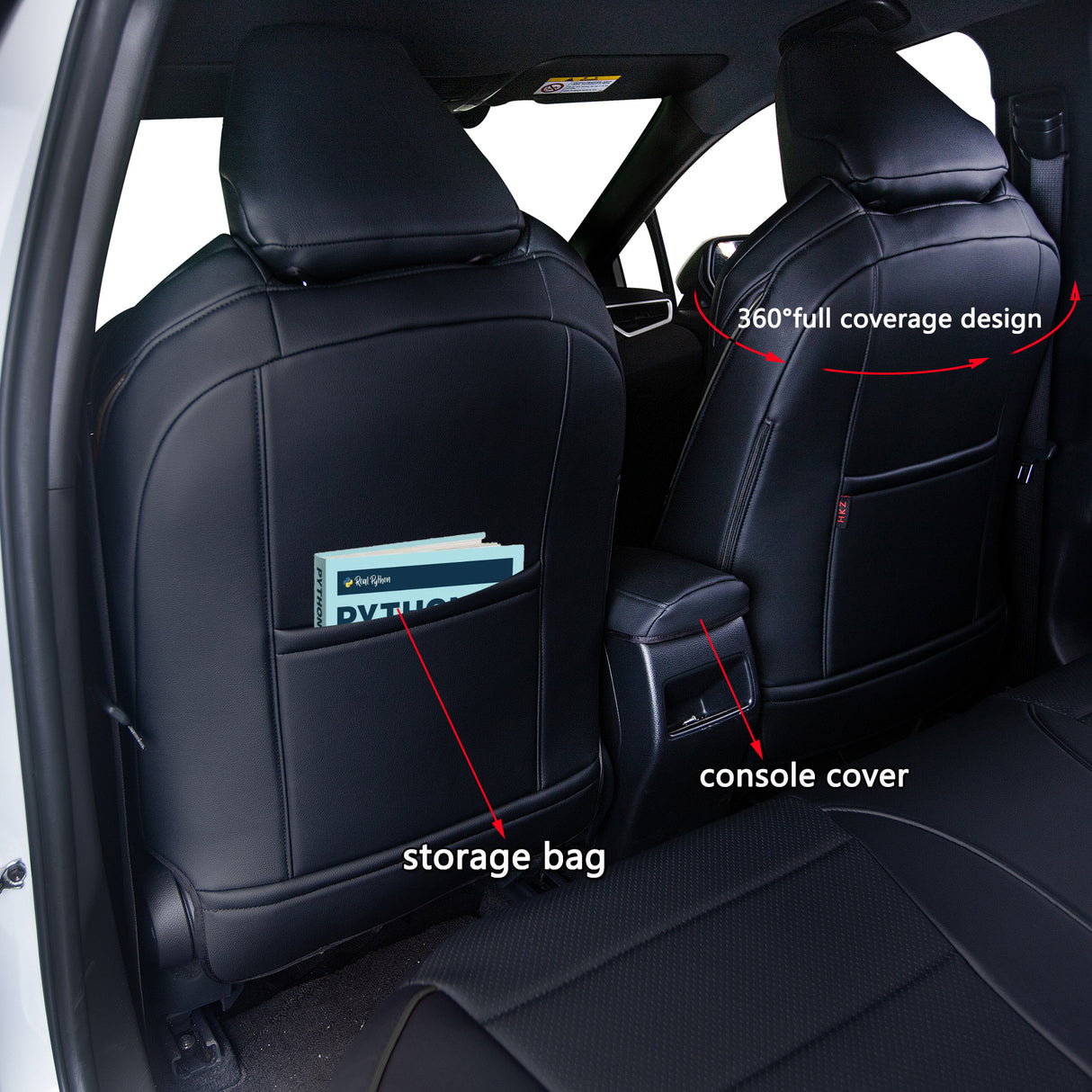 Toyota Corolla black leather car seat covers custom fit