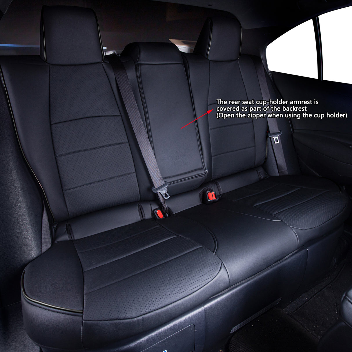 Toyota Corolla black leather car seat covers custom fit