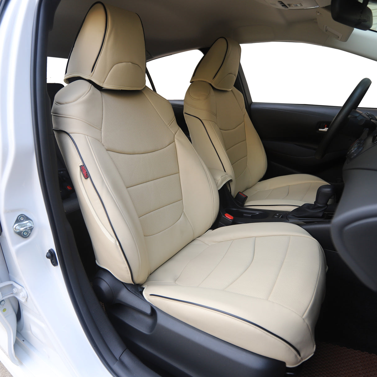 Toyota Corolla black leather car seat covers custom fit