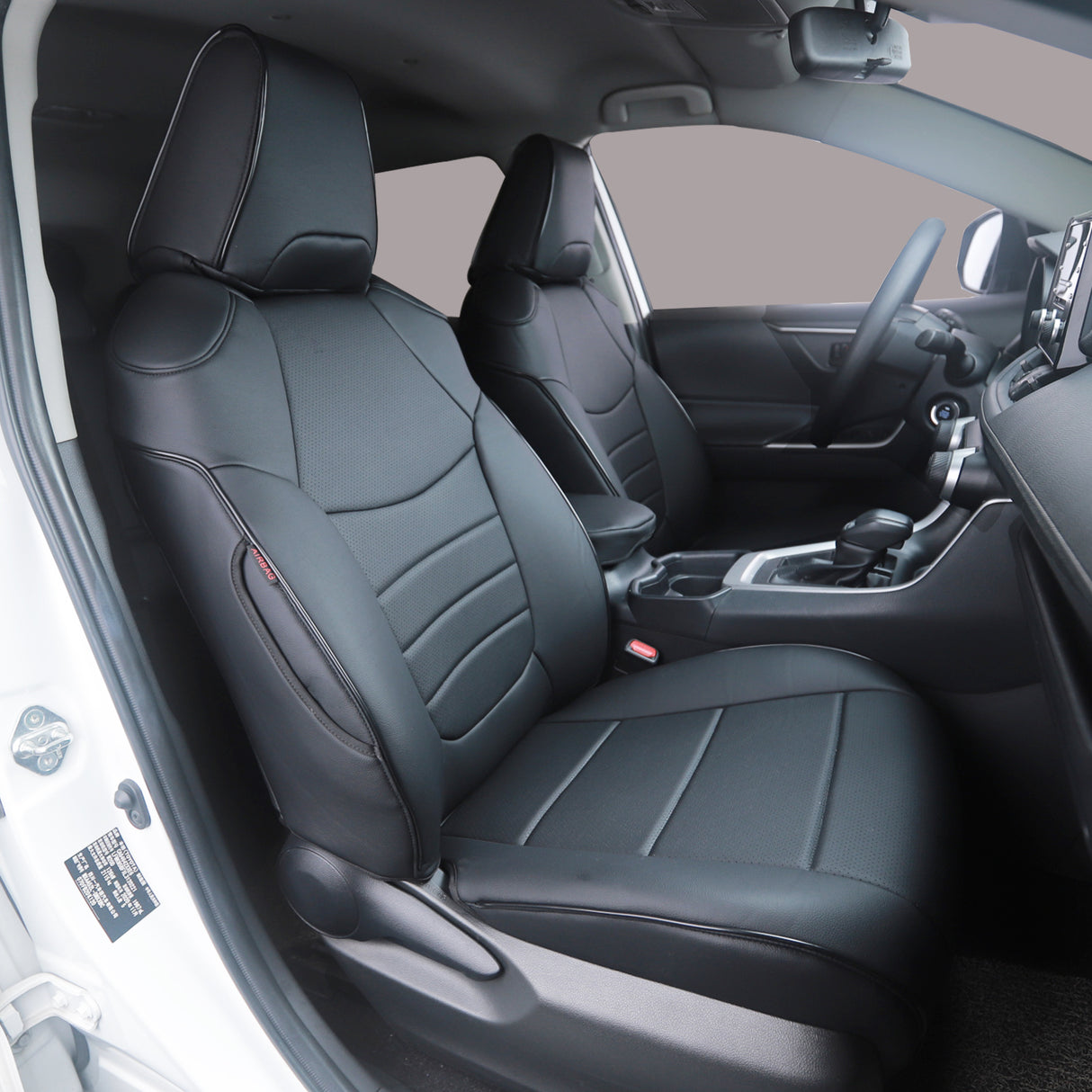Toyota Corolla black leather car seat covers custom fit