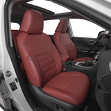 Red leather seat covers for Toyota RAV4 custom fit car interior