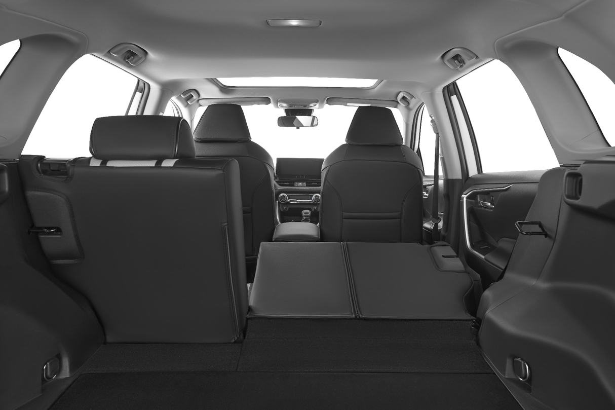 Toyota RAV4 black and gray leather custom seat covers