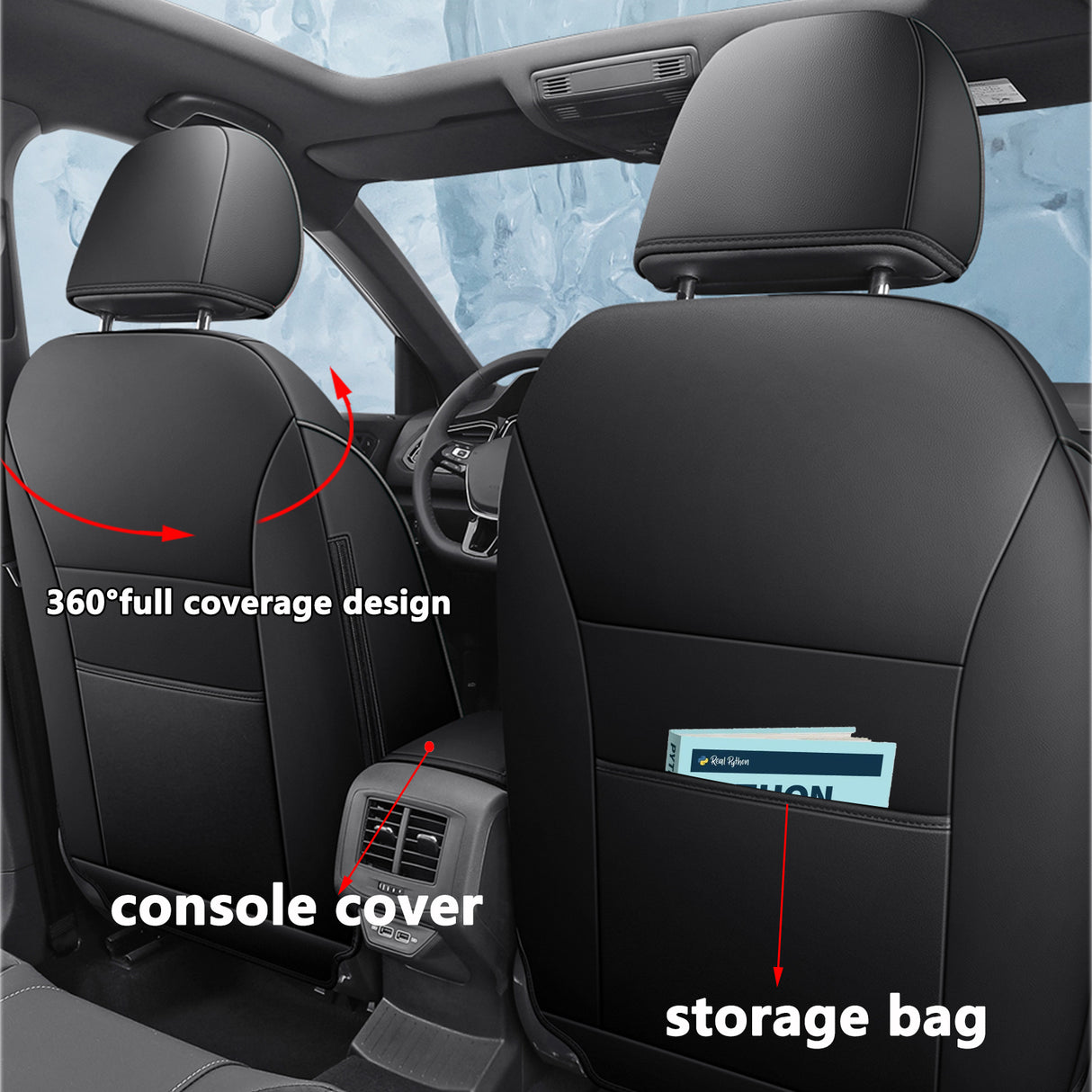 Toyota Tacoma leather seat covers custom fit by HKZAuto