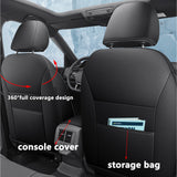 Toyota Tacoma leather seat covers custom fit by HKZAuto