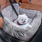 Dog Car Seat for Small Dogs, Washable Pet Booster Car Seats with Clip-On Safty Leash, Comfy Deluxe Plush Carseat with Storage Pockets, Puppy Travel Carrier Bed for Dogs Under 25 lbs