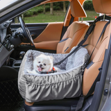 Dog Car Seat for Small Dogs, Washable Pet Booster Car Seats with Clip-On Safty Leash, Comfy Deluxe Plush Carseat with Storage Pockets, Puppy Travel Carrier Bed for Dogs Under 25 lbs