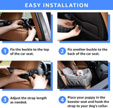 Dog Car Seat for Small Dogs, Washable Pet Booster Car Seats with Clip-On Safty Leash, Comfy Deluxe Plush Carseat with Storage Pockets, Puppy Travel Carrier Bed for Dogs Under 25 lbs