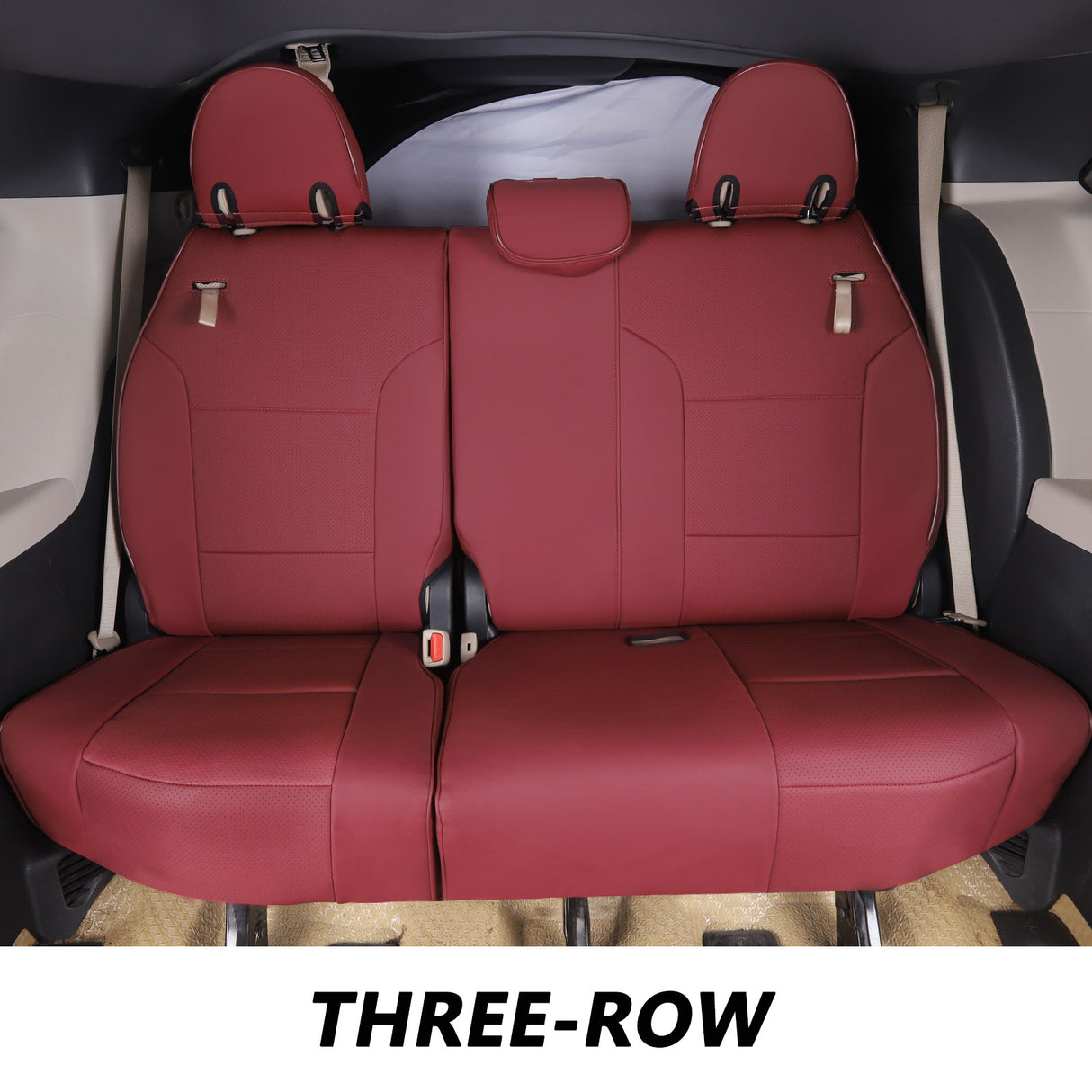 HKZ Custom Fit Car Seat Covers for Toyota Sienna 2021 2022 2023 2024 2025 - Leather